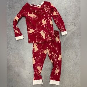 Burt’s Bees Baby Organic Cotton Pajamas 2T | Red Reindeer Holiday PJ Set